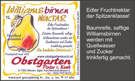 Williams Birnen Nektar