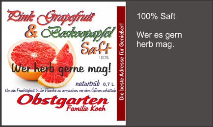 Apfel Boskoop Grapefruit