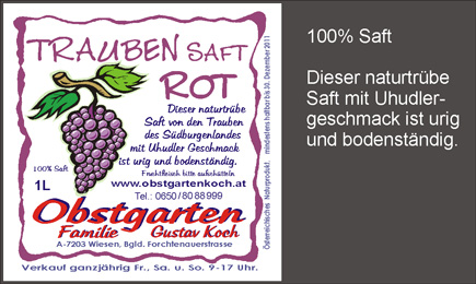 Traubensaft Rot